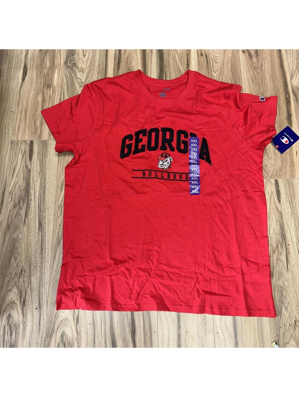 NWT Champion Georgia Bulldogs T-Shirt Red Mens 2XL